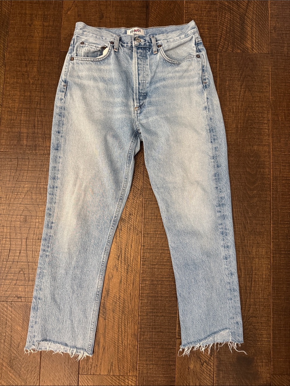 Agolde Riley High Rise Button Fly Jeans - Picture 2 of 7